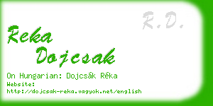 reka dojcsak business card